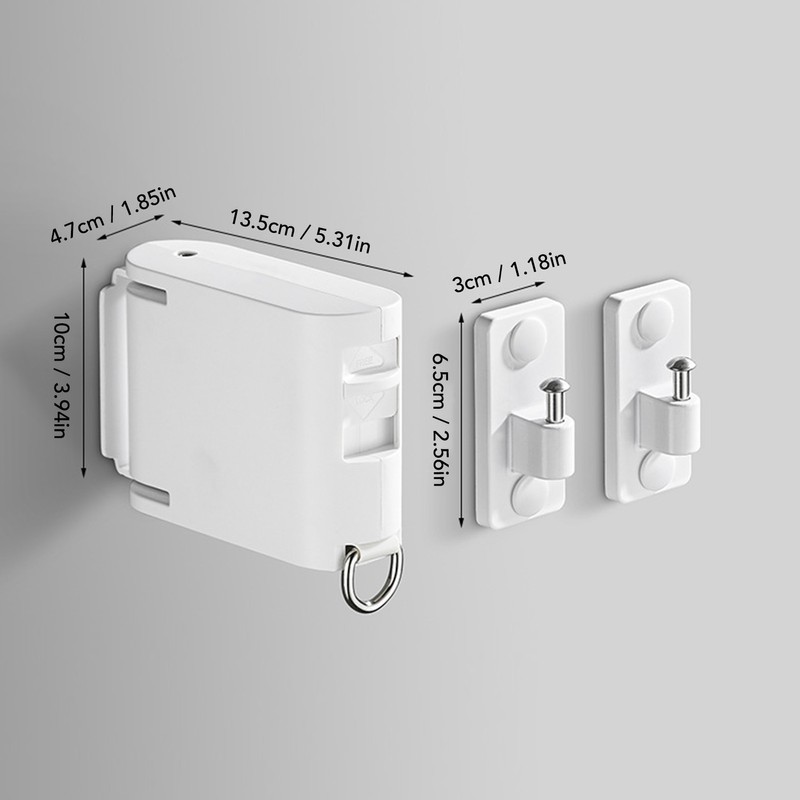 4.2m Thickened Retractable Clothesline Concealed Positioning Buckle Indoor Room Wall