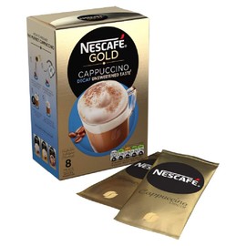 NESCAFÉ Gold Cappuccino Decaffeinated Unsweetened Coffee, 8 Sachets