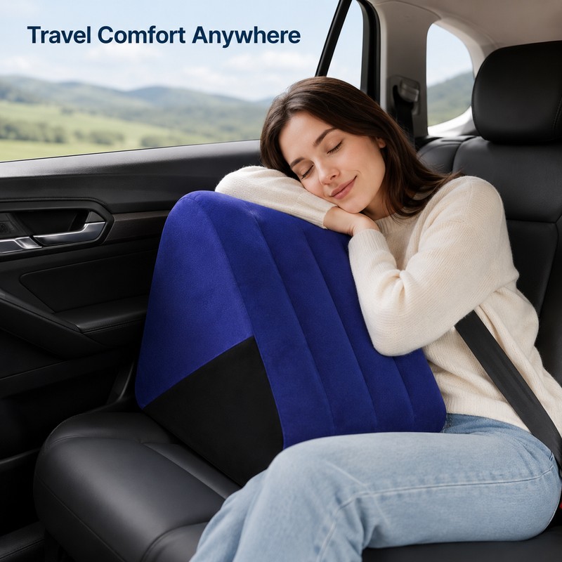 Inflatable Wedge Pillow for Leg and Back Support - Portable