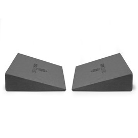 Yoga Studio EVA Yoga Wedge Blocks - 2 Pack (Pair) | Slant Board Twin Pack | Calf Stretcher | Lightweight EVA Foam | Mini Half Wedges | Non Slip Yoga Wedge for Wrists and Hands (Graphite Grey)