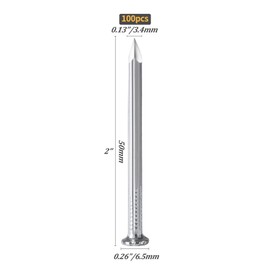 ComfrtX Concrete Nails 2 Inch for Masonry & Cement Walls,100Pcs Galvanized Steel Brick Nails for Hanging Pictures with Box