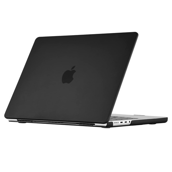 EooCoo Compatible for MacBook Pro 14 inch Case 2023 2022 2021 Release M2 A2779 A2442 M1 Pro M1 Max Chip, Plastic Hard Shell Cases, Black