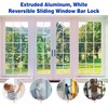 NU-SET 2214-3 Reversible Window Door Bar Lock, White