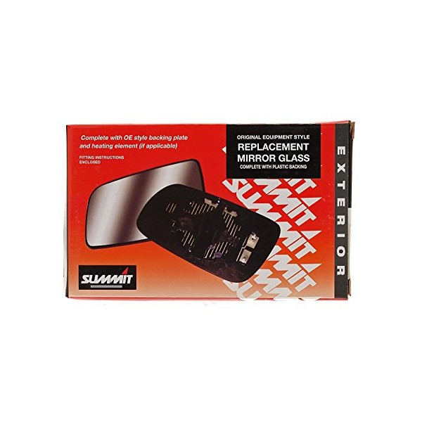 Summit Replacement Heated Mirror Glass With Backing Plate (Fits on rhs and lhs of vehicle)
