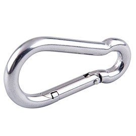 SBDs (Pack of 2) 3/8” (10 mm) Diameter, 4” Length. Marine Grade T316 Stainless Steel Carabiner – Clip Snap Hook -Spring Loaded Karabiner- Opening: 1/2", Inside Length: 3", Inside Width: 1/2".