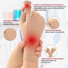 RFITT Arthritis Gloves Pressure gloves Apparel Glove Arthritis pression Gloves Typing and Daily Work (Yellow(2 Pair), S)