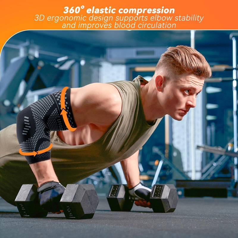INDEEMAX Elbow Bandage Tennis Elbow Bandage for Men Women, Compression
