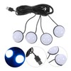 Mikinona Car Decorative Lighting Footrest Lights 4-Way Car Ambient Easy