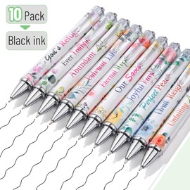 Mr. Pen Christian Pen Set, 10 Pack, Faith Blossoms, Black Ink, Bible Verse Pens, Ballpoint Pens