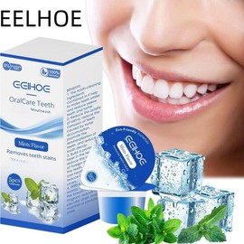 EELHOE Xylitol Mint Mouthwash Clean Stains Oral Care Fresh Breath Mint Flavor Coconut Oil - Specification: 2PCS