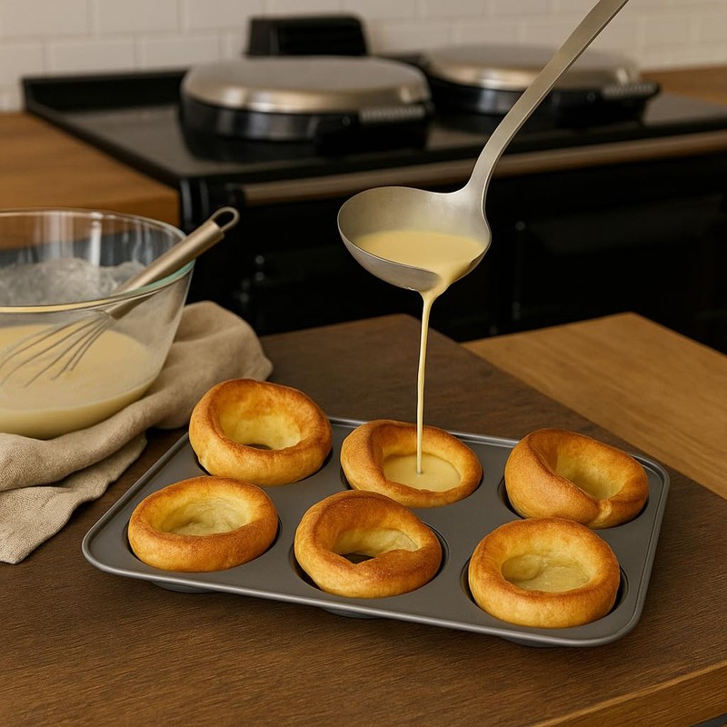 Chabrias Ltd 6 Cup Large 36cm Yorkshire Pudding Tray, Non-Stick