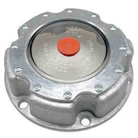 Phoddar 4 Pieces 3434249 Premium Aluminum Trailer Hub Caps for Steer Axle w/Gasket and Rubber Vent Plug Replaces S/temco 343-4249 S/KF 1613 1703 1753 F/reightliner STM3404249 D/ana 7282 7843-3434249