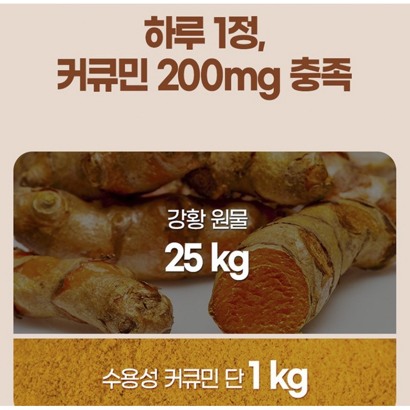 Water-soluble curcumin and turmeric extract for about 1 month /