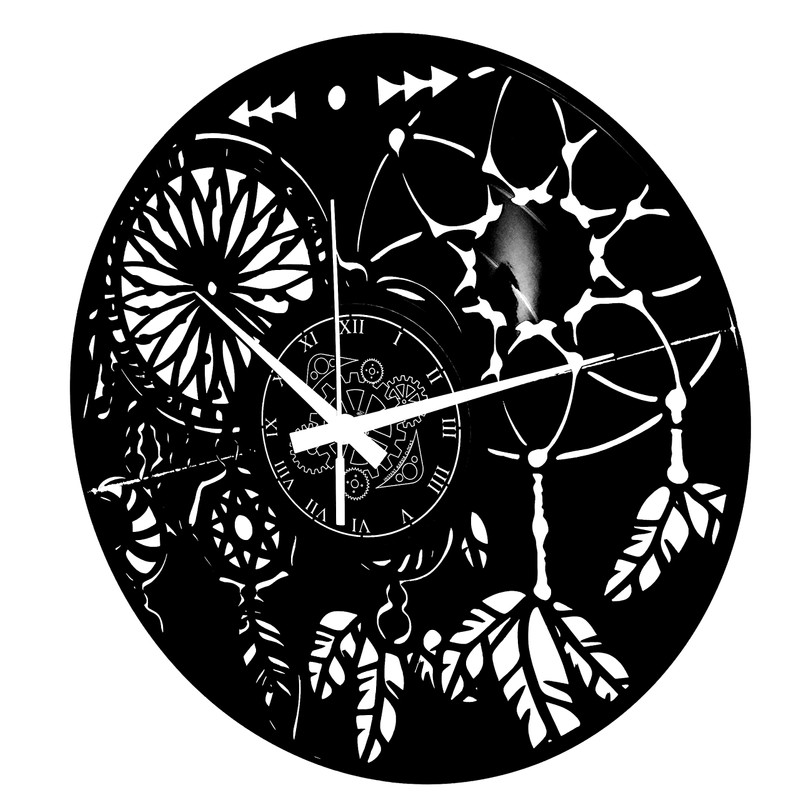 Instant Karma Clocks Dream Catcher Ethnic Bedroom Vinyl Wall Clock
