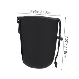 Operitacx 2PCS Neoprene Lens Pouch Protective Case for DSLR Camera Lens Shockproof Water Resistant Storage Bag for Photographers Soft Elastic Design
