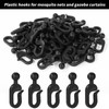 Lyreh 50pcs Plastic Hooks for Gazebo Curtains, Invisible Curtain Track