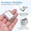 uxcell 3/8"(10mm) Aluminum Crimping Loop Sleeve, Double Hole Cable Ferrule