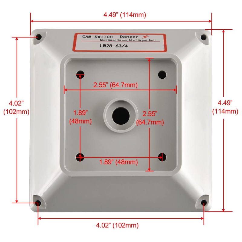 Heschen Master Switch Outdoor Box LW28-63/4 Works for Universal Rotary