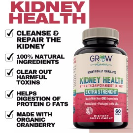 Grow Vitamin Organic KIDNEY SUPPORT - Herbal Natural Non-GMO Repair & Cleanse Supplement