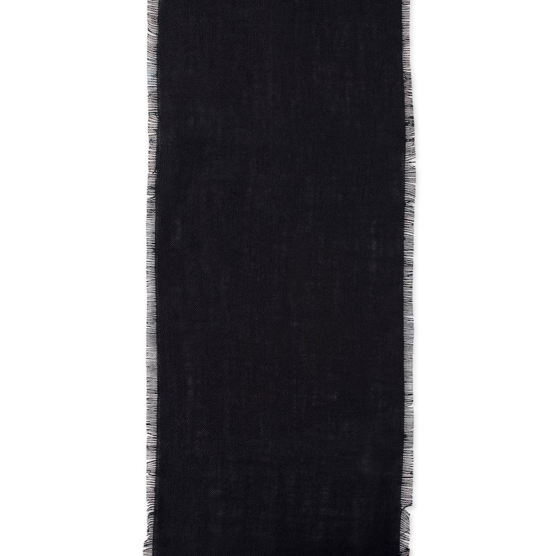 DII Jute Burlap Collection Kitchen Tabletop, Table Runner, 15x74, Black