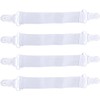 ZhangyiHot 4 Pcs white Bed Sheet Elastic Clip Strap Cover
