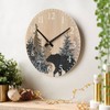 SwallowLiving Cabin Bear Wall Clock 12 Inch Silent Non Ticking