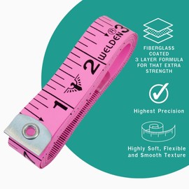 Yescarta Measuring Tape [Pack of 1 Pink] | Inch Tape | Inch Tape for Measurement for Body 19 mm152 cm/60 Inches, Body Measuring Tape Fitness/Sewing Finest Export Quality Inch Tape
