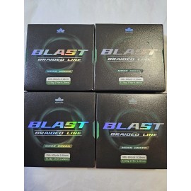 Lures Pro 1100+ Yard Moss Green Blast Braided Fishing Line - 4 Packs of 30lb 300Yds /.28mm