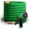 Unbranded Green 3x Expandable Flexible Garden Water Hose with Spray