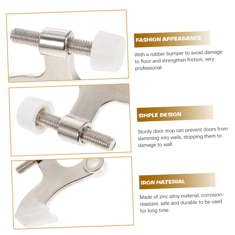 NUOBESTY Door Hinge Stopper 4pcs Door Gap Blocker with Cushioned