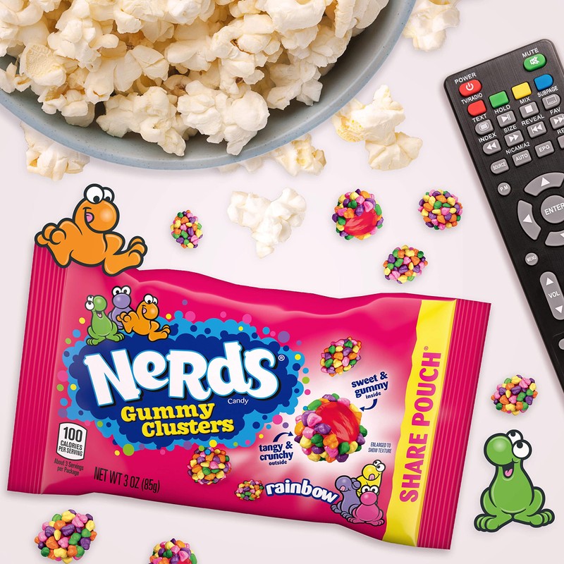 Nerds Gummy Clusters Share Pack 85g (3oz)(Very Berry-2 & Rainbow-2)|