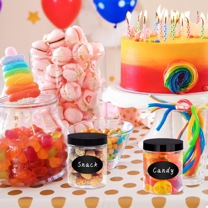 Eupako 48 Pack Plastic Jars with Lids 6 OZ -