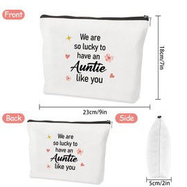 Aunt Mothers Day Gift,Mother's Day Gifts for Auntie,Great Auntie Gift Ideas,Nephew Niece Gifts from Auntie,Birthday Gifts for Aunt,Cosmetic Bag,Best Aunt Gifts,Auntie Christmas Valentines Day Gifts