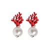 Avance Women's Coral Earrings Summer Sea Red