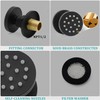 HOMEDEC 2inch Round Brass Shower Spa Massage Body Spray Wall