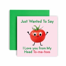 Huxters Birthday Cards for Women - I Love You Friend Birthday Card for her - Funny Happy Card for Friend Fun Tomato Happy Birthday - 14.8cm (Friend)