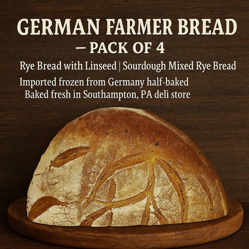 German Farmer Bread Pack of 4 | Rye with linseed.