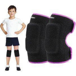 EULANT Volleyaball Knee Pads for Kids, Soft Breathable Children Kneepads with Thick Sponge, Protective Knee Pads for Football Volleyball Dance Skating Basketball Wrestling Running Cycling, Rose S