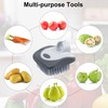 Aodaer 2 Pieces Vegetable Brush Potato Scrubber Brush Silicone Hard
