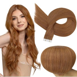 Full Shine Tape in Hair Extensions Human Hair 22 Inch Blonde Hair Extensions Tape in 50g Seamless Glue Extensions for Women Hair Color 330 Tape Hair Extensions 20 Pieces