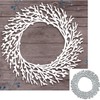Wreath of Branches Metal Die Cuts,Wedding Tree Flower Leaf Leaves