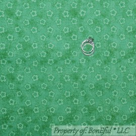Quilting Treasures BonEful FABRIC FQ Cotton Quilt Green Tone Tonal Flower Small Calico Little Leaf