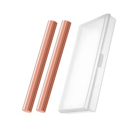 RRRST Pure Copper Rods 5 mm x 100 mm, Length 100 mm, Diameter 10 mm, Copper Purity 99.9%, Round Rod Made of Pure Copper for Crafts DIY Jewellery Model Pack of 2