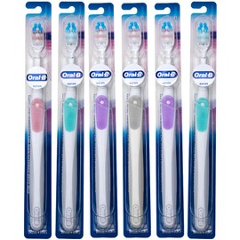 Oral-B Oral-B Gum Care Extra Soft Toothbrush for Sensitive Teeth and Gums, Compact Small Head, (Colors Vary) - Pack of 6