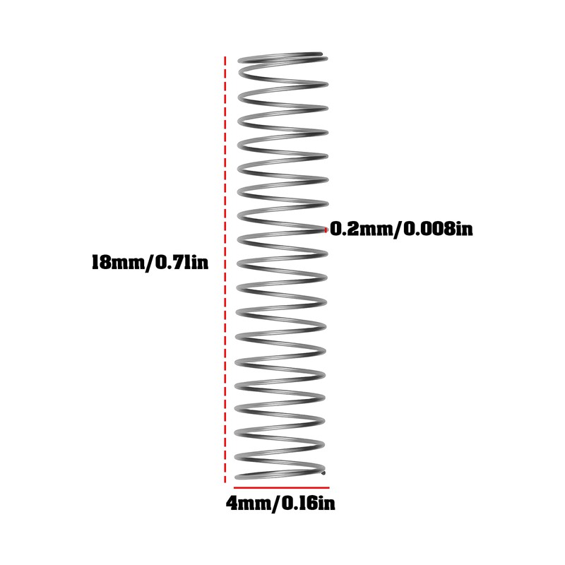 Create idea 10pcs Nail Gun Springs 18x4x0.2mm Replace 404411 Compatible