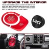 Aluminum Engine Start Stop & Eject Cigarette Lighter Button Trim