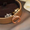 Dainty Butterfly Ring for Women Teen Girls Silver Rose Gold