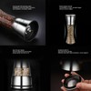 Manual Pepper Mills Stainless Steel Adjustable Pepper Grinder for Kitchen