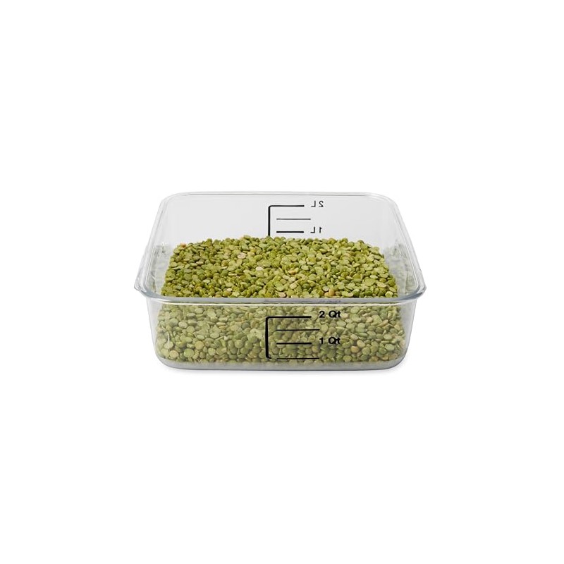 Rubbermaid Commercial contenedor Ahorra Espacio, Solo contenedor, Transparente