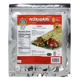 Norigami Egg Wraps with Soy Protein – Chili Flakes. High Protein, Low Carb, Vegetarian. Thin Healthy Wraps -Certified Kosher, Non-GMO, Gluten Free -NOW Featuring 10 Wraps in a bag.
